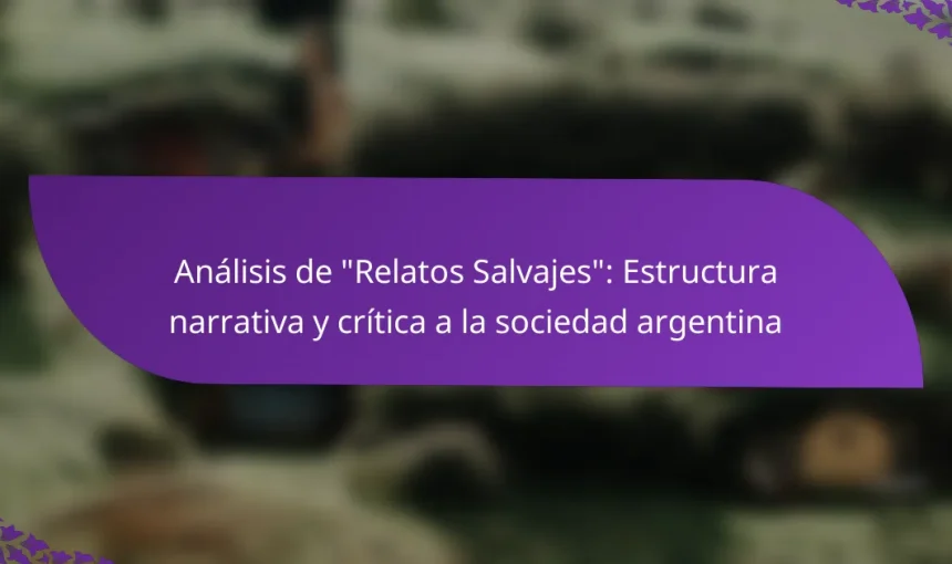 Análisis de “Relatos Salvajes”: Estructura narrativa y crítica a la sociedad argentina