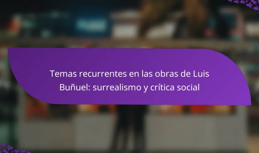 Temas recurrentes en las obras de Luis Buñuel: surrealismo y crítica social